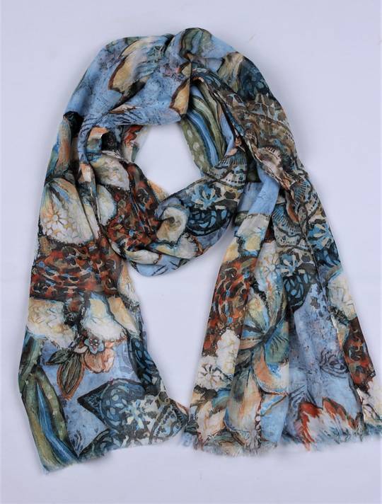 Alice & Lily printed scarf blue Style : SC/4795BLU
